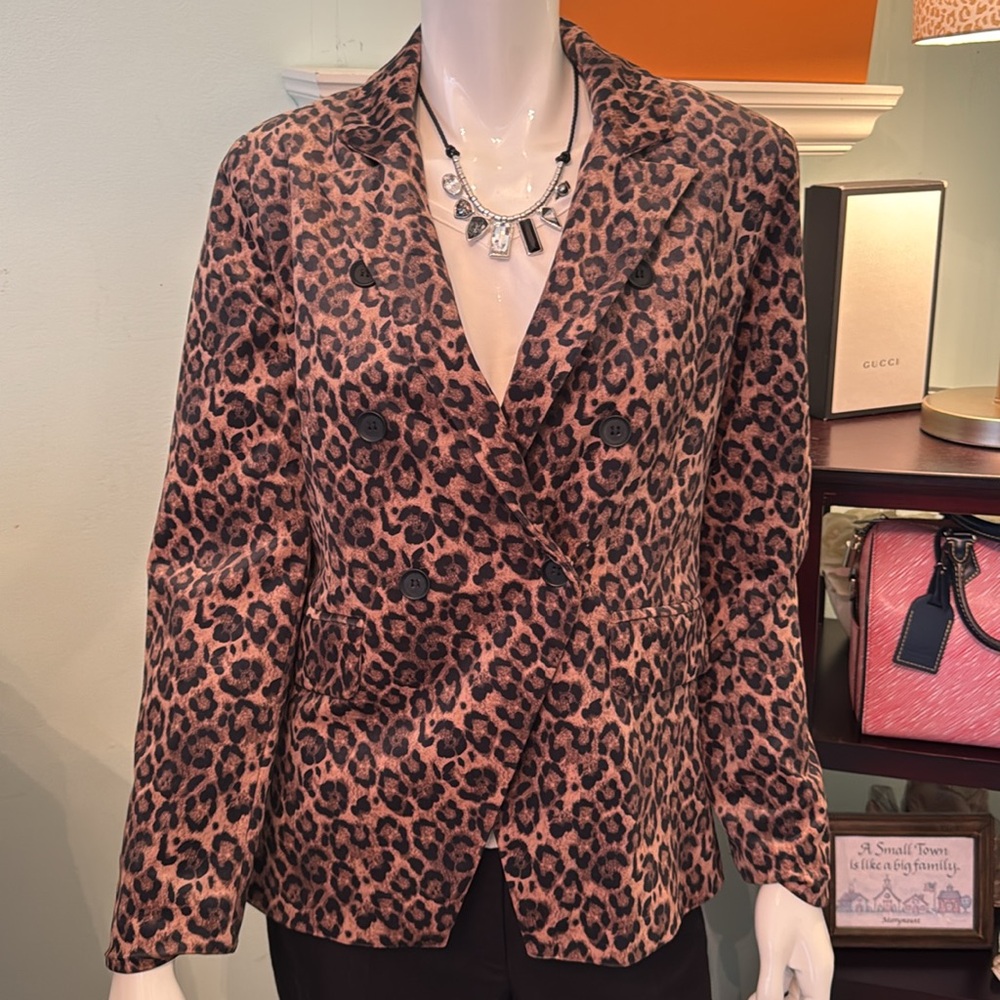 🛍️🛍️Gibson Brushed Jaguar Double Breasted Long Sleeve Jacket Blazer